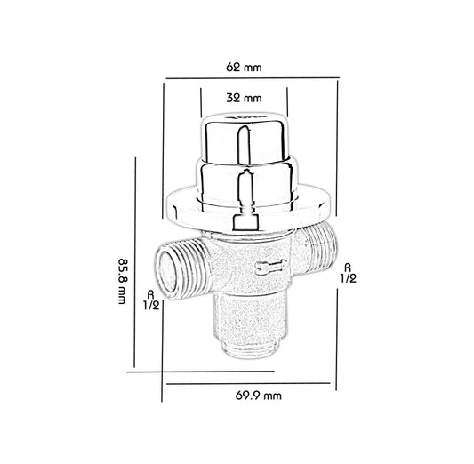 Zaman Ayarlı Sıvaaltı Pisuar Musluk Pirinç Rozetli