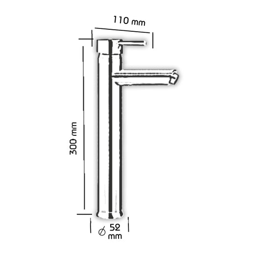 Joystick Çanak Lavabo Bataryası (Düz Borulu), Çanak Lavabo Musluğu