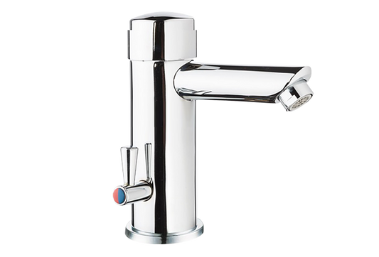 Zaman Ayarlı Lavabo Armatürü (Sıcak–Soğuk), çift su girişli